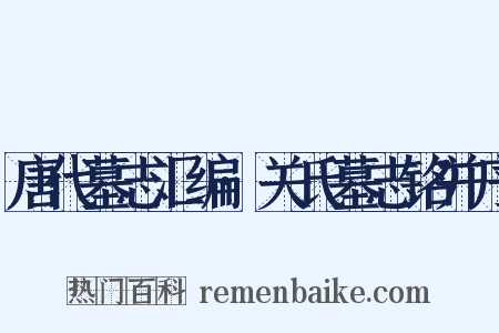 唐代墓志汇编·关氏墓志铭并序是什么意思的图片
